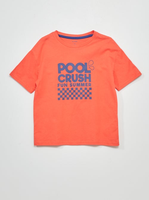 T-shirt em jersey com estampado - Kiabi