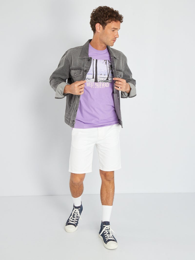 T-shirt em jersey com estampado VIOLETA - Kiabi