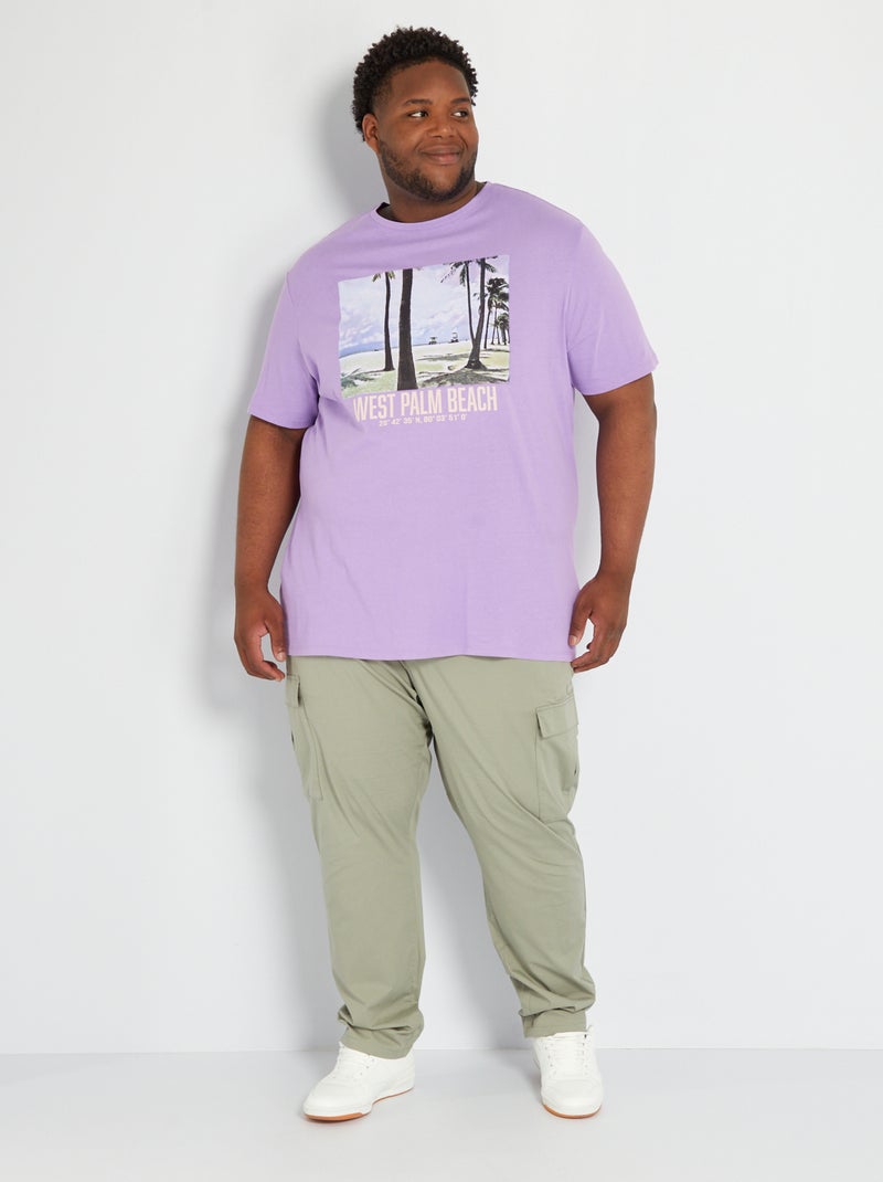T-shirt em jersey com estampado VIOLETA - Kiabi
