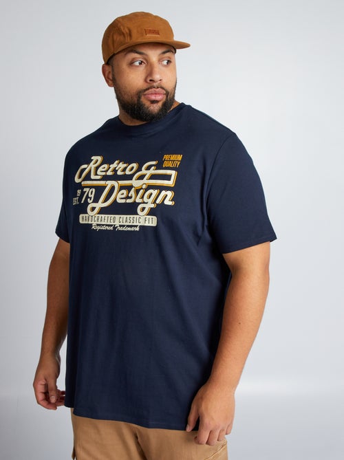 T-shirt em jersey com impressão à frente - Kiabi