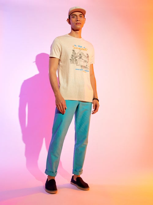 T-shirt em jersey com impressão - Kiabi