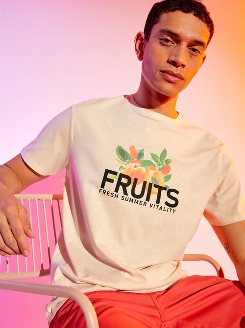T-shirt em jersey com impressão - Kiabi