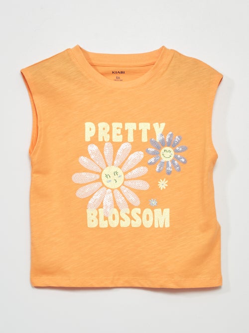 T-shirt em jersey com lantejoulas - Kiabi
