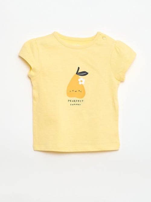 T-shirt em jersey com mangas curtas - Kiabi