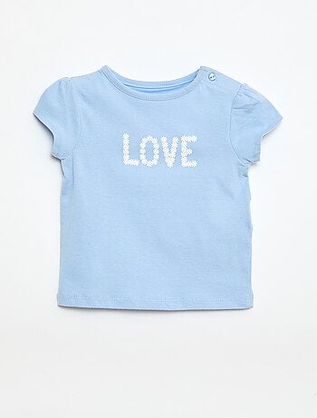 T-shirt em jersey com mangas curtas