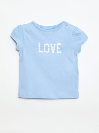 T-shirt em jersey com mangas curtas
