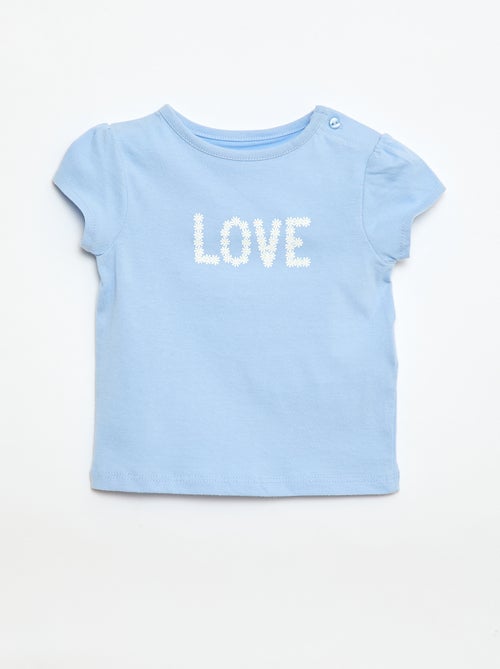 T-shirt em jersey com mangas curtas - Kiabi