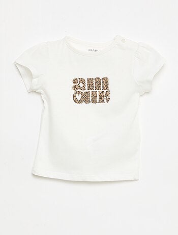 T-shirt em jersey com mangas curtas