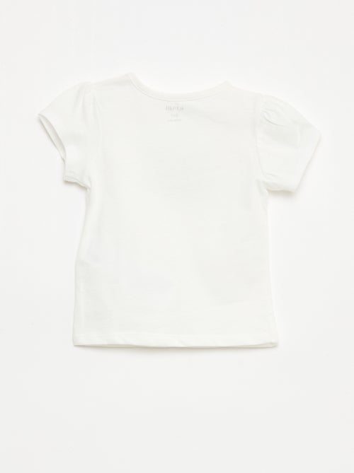 T-shirt em jersey com mangas curtas - Kiabi