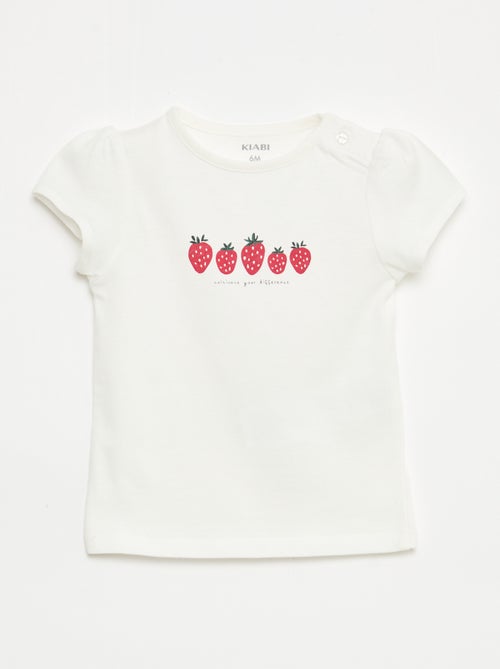 T-shirt em jersey com mangas curtas - Kiabi