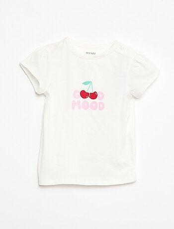 T-shirt em jersey com mangas curtas