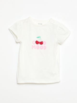 T-shirt em jersey com mangas curtas