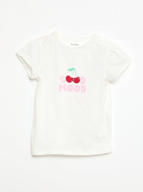 T-shirt em jersey com mangas curtas - Kiabi