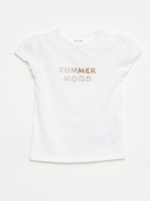 T-shirt em jersey com mangas curtas - Kiabi