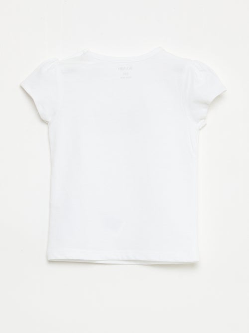 T-shirt em jersey com mangas curtas - Kiabi