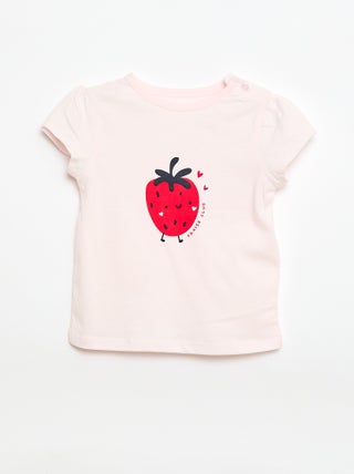 T-shirt em jersey com mangas curtas