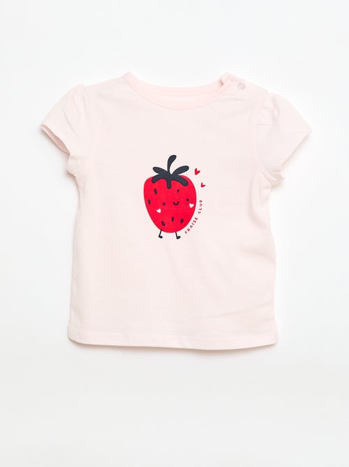 T-shirt em jersey com mangas curtas - Kiabi