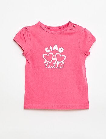 T-shirt em jersey com mangas curtas