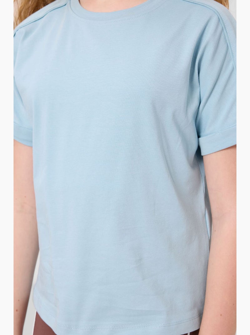 T-shirt em jersey de algodão tommy Azul-céu - Kiabi