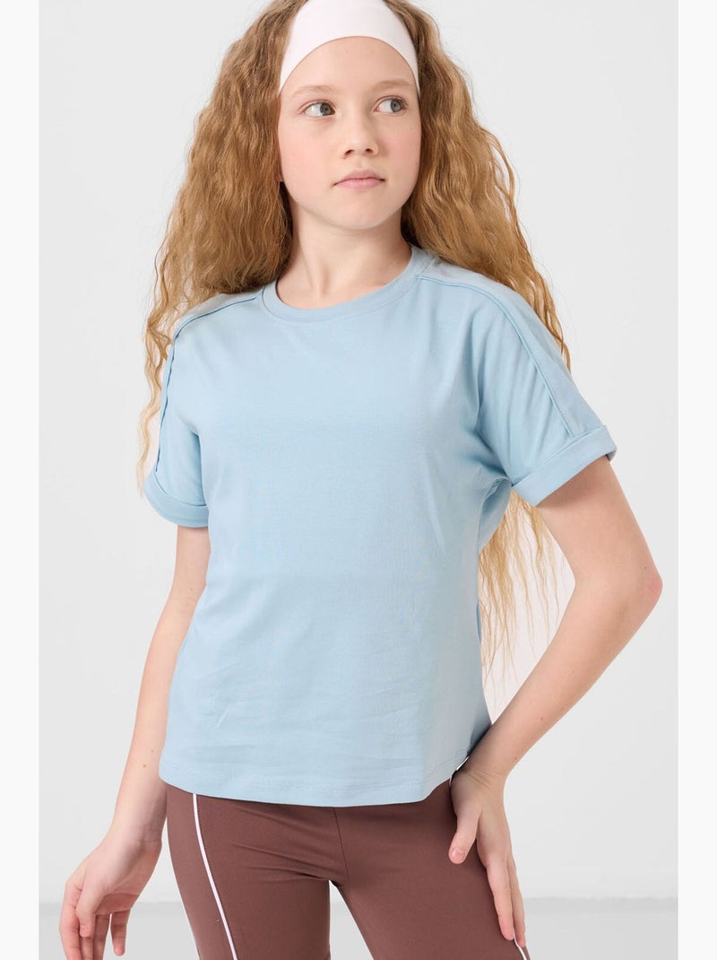 T-shirt em jersey de algodão tommy Azul-céu - Kiabi