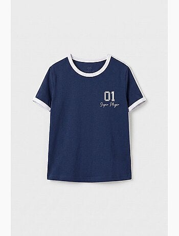 T-shirt em jersey de algodão tommy