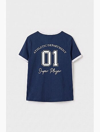 T-shirt em jersey de algodão tommy