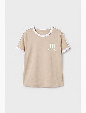 T-shirt em jersey de algodão tommy