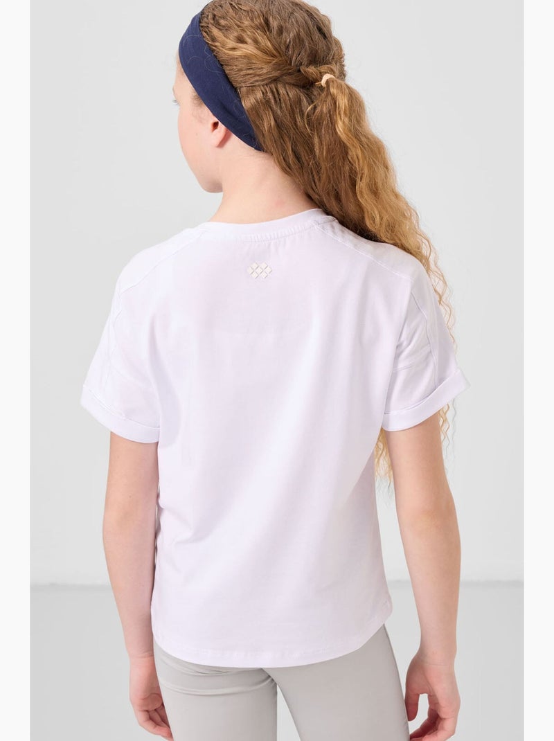 T-shirt em jersey de algodão tommy Branco - Kiabi