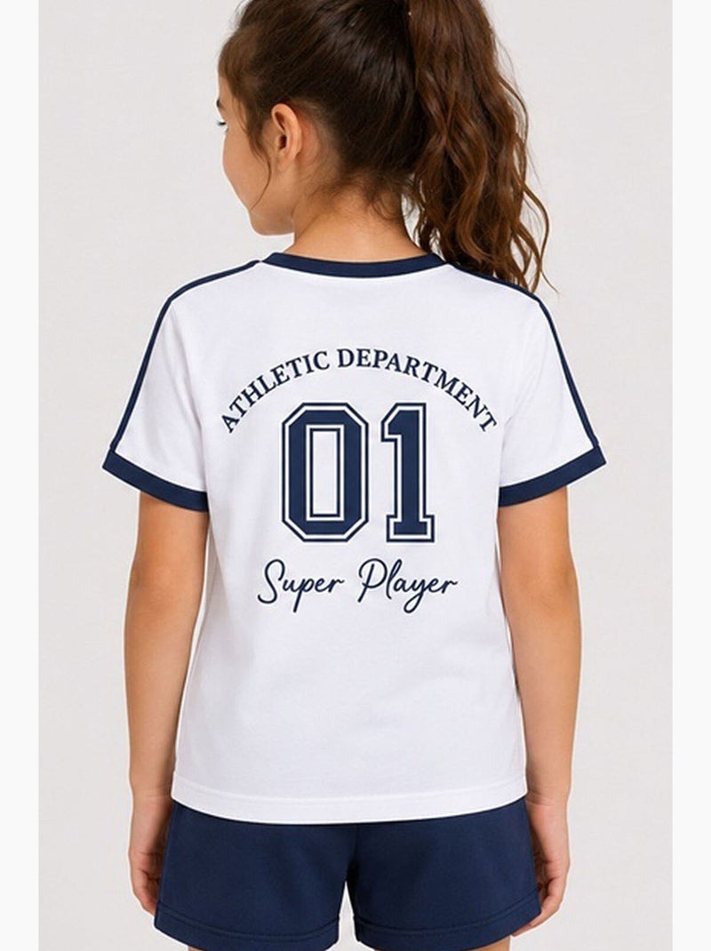 T-shirt em jersey de algodão tommy Branco - Kiabi