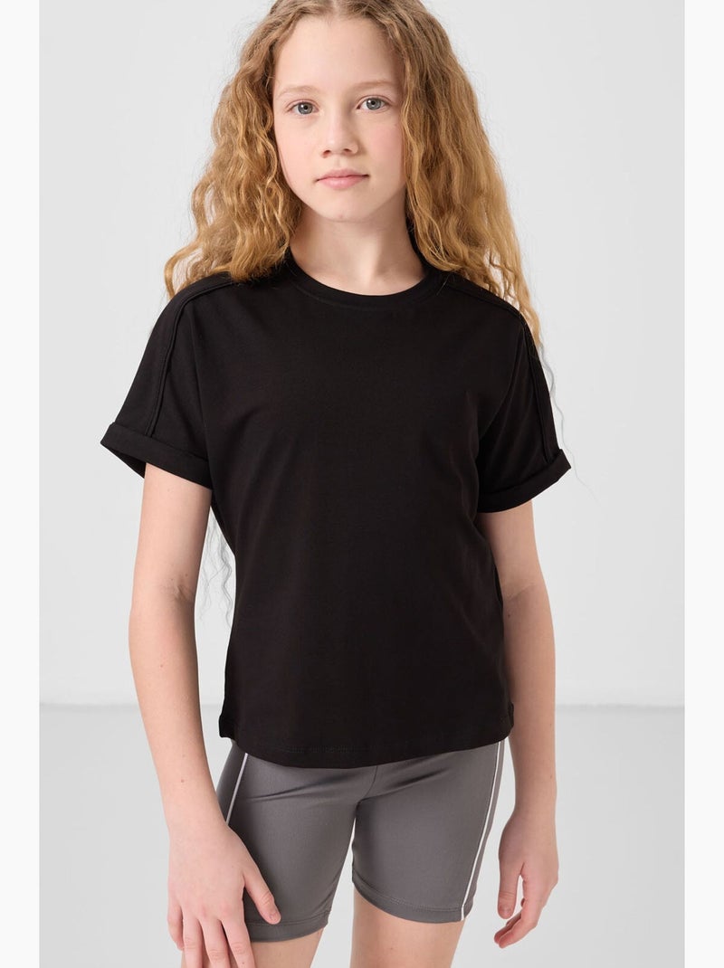 T-shirt em jersey de algodão tommy Preto - Kiabi