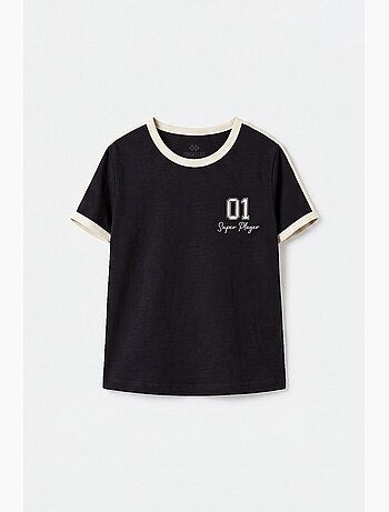 T-shirt em jersey de algodão tommy