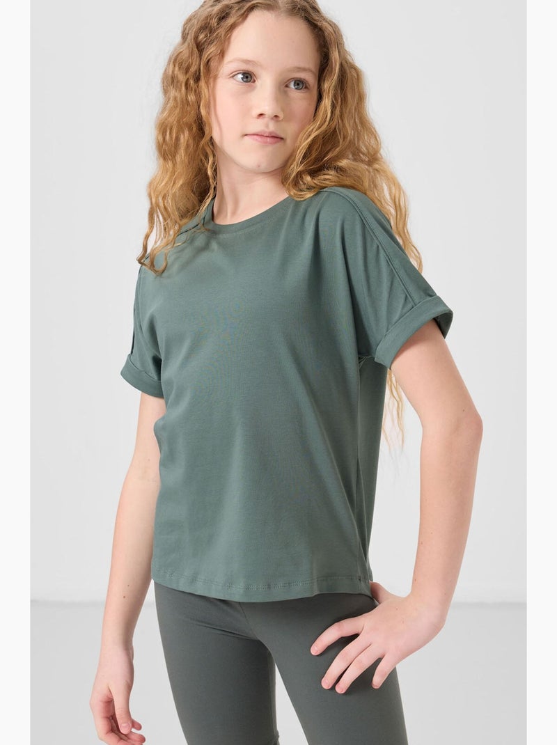 T-shirt em jersey de algodão tommy Verde - Kiabi