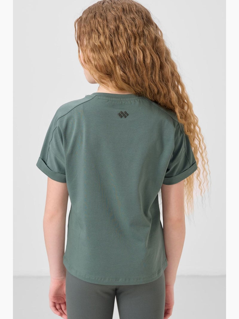 T-shirt em jersey de algodão tommy Verde - Kiabi