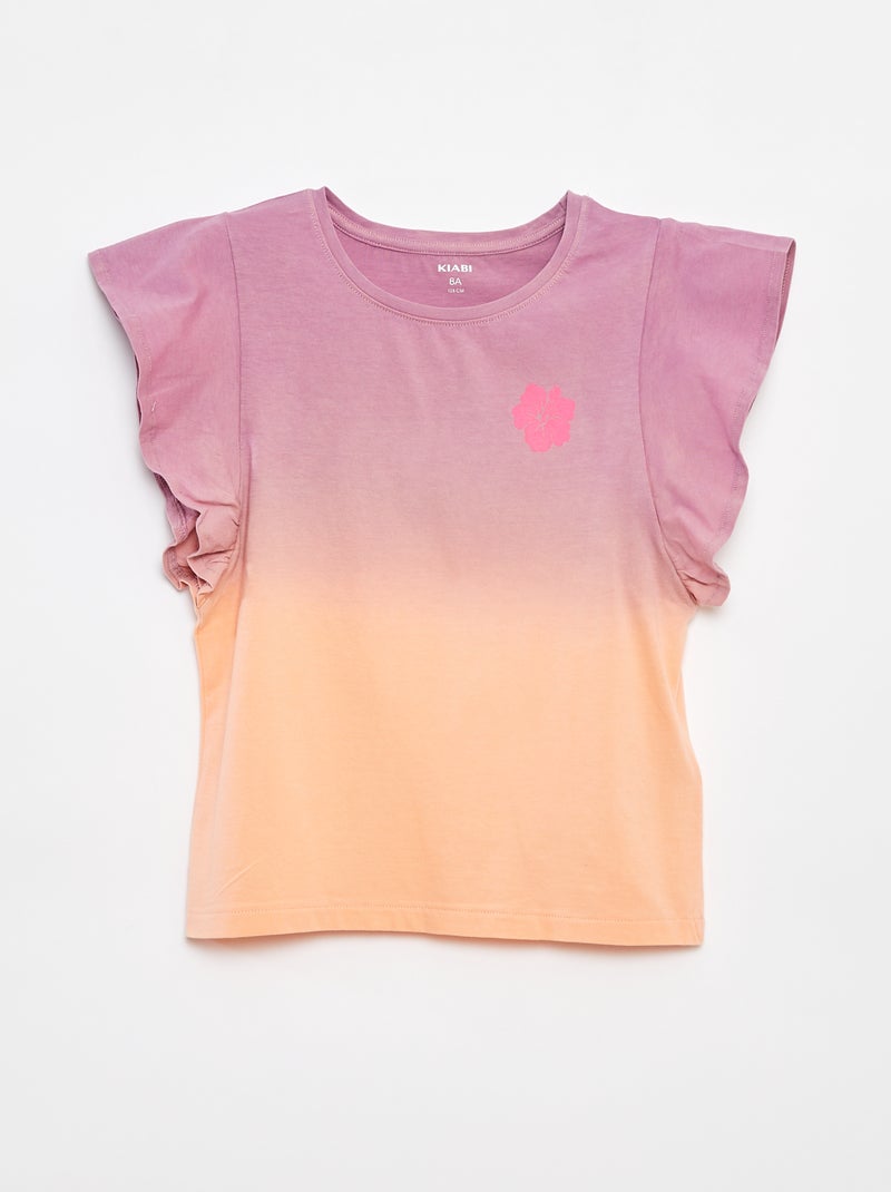 T-shirt em jersey de cavas com folhos VIOLETA - Kiabi