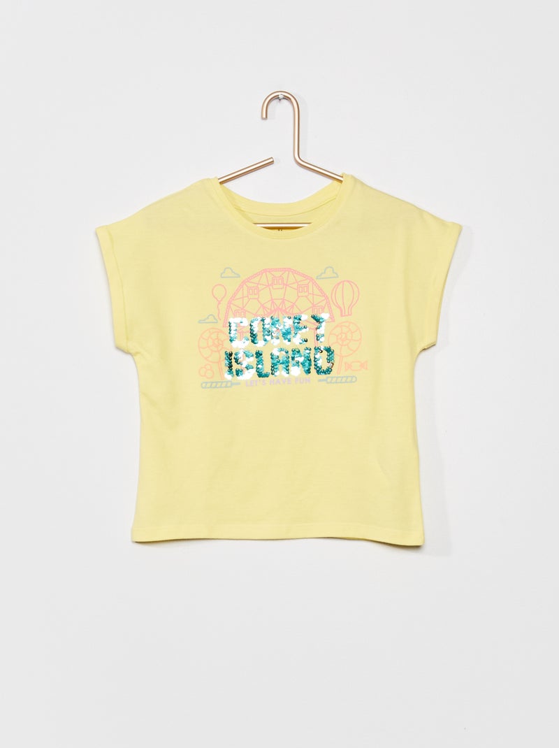 T-shirt em jersey de fantasia AMARELO - Kiabi