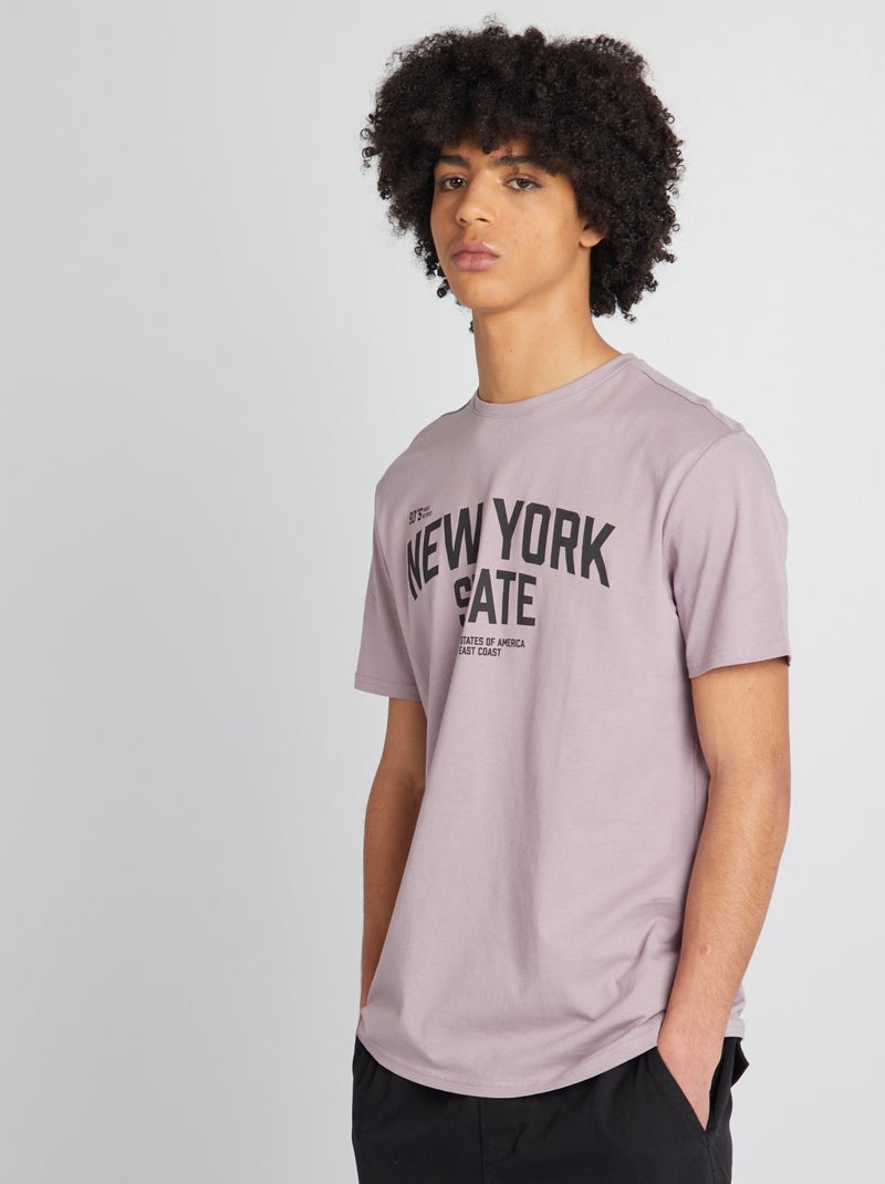 T-shirt em jersey de gola redonda VIOLETA - Kiabi