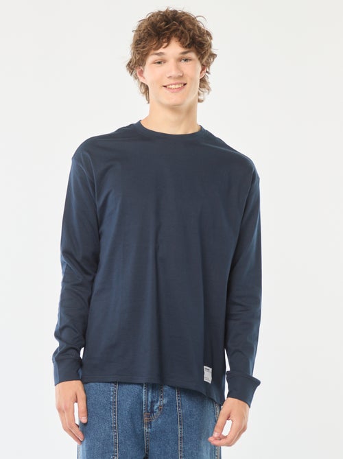 T-shirt em jersey de manga comprida - Kiabi