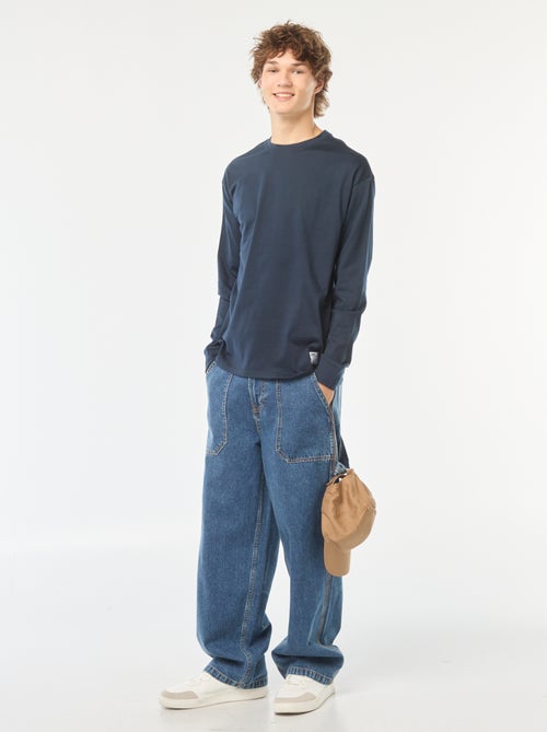 T-shirt em jersey de manga comprida - Kiabi