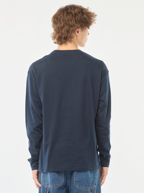 T-shirt em jersey de manga comprida - Kiabi