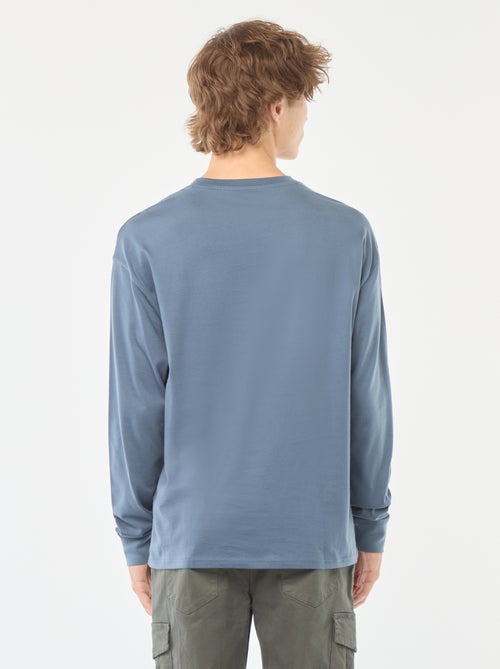 T-shirt em jersey de manga comprida - Kiabi