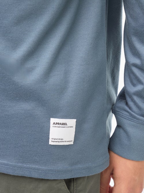 T-shirt em jersey de manga comprida - Kiabi