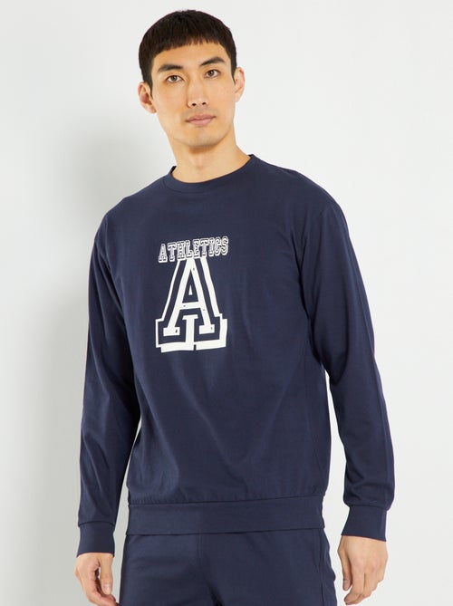 T-shirt em jersey de manga comprida - Kiabi
