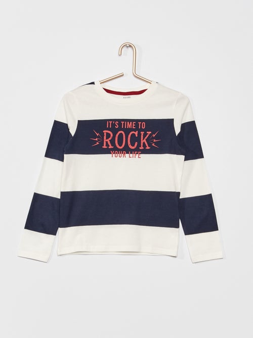 T-shirt em jersey de manga comprida - Kiabi