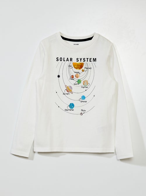 T-shirt em jersey de manga comprida - Kiabi
