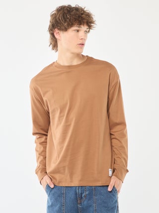 T-shirt em jersey de manga comprida