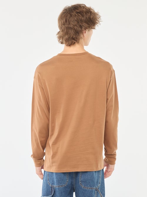 T-shirt em jersey de manga comprida - Kiabi