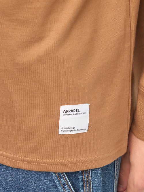 T-shirt em jersey de manga comprida - Kiabi