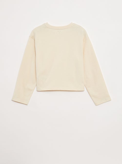 T-shirt em jersey de manga comprida - Kiabi