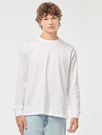 T-shirt em jersey de manga comprida