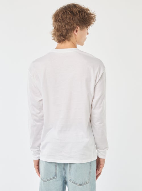 T-shirt em jersey de manga comprida - Kiabi